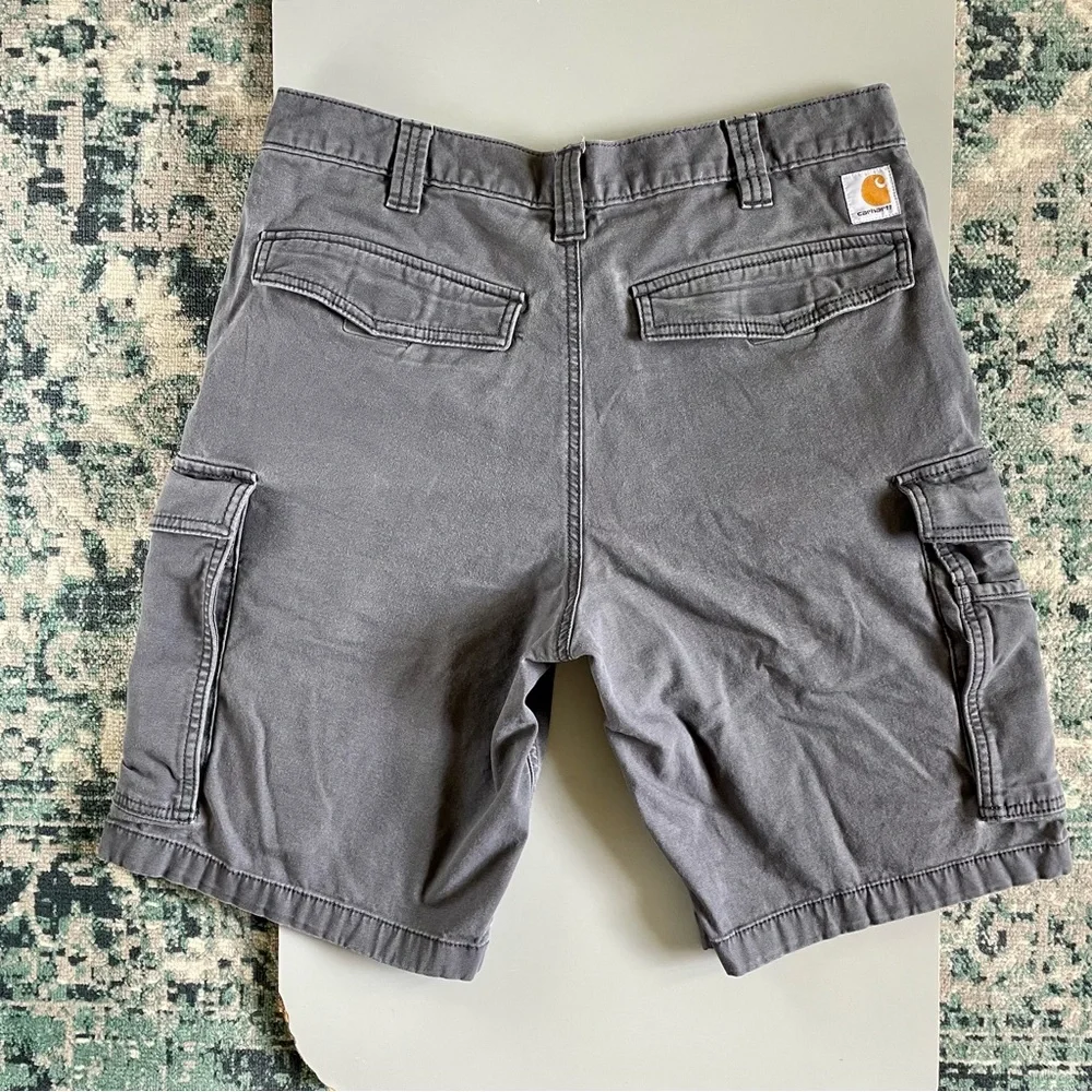 Carhartt Gray Cargo Work Utility Carpenter Shorts Sz 34 Pockets Hammer Loop
